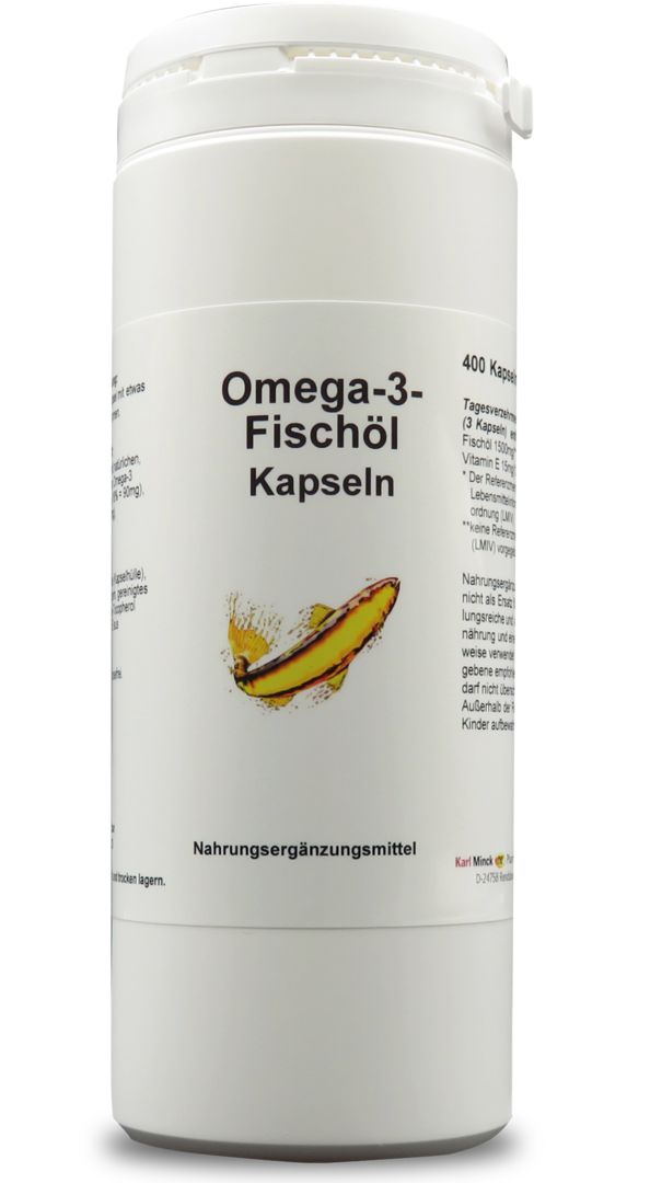 Omega-3-Fischöl Kapseln / 400 Kapseln / Art. 26640