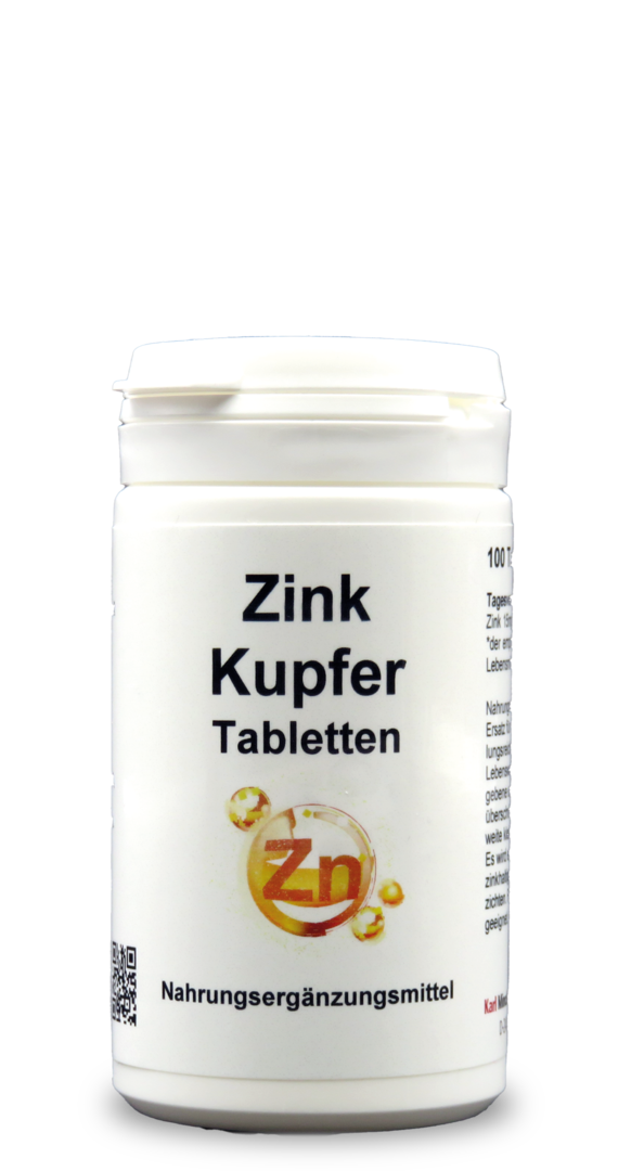 Zink 15mg + Kupfer Tabletten / 100 Tabletten / Art. 507
