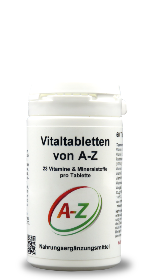 3 zum Preis von 2: Vitaltabletten von A-Z /  60 Tabletten / Art. 508 A
